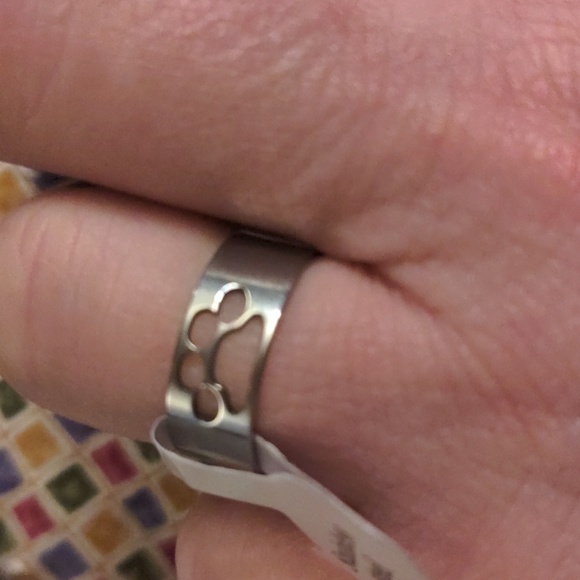 Dog Paw NWT Ring Size 17 Ring Stainless Steel - Picture 2 of 5